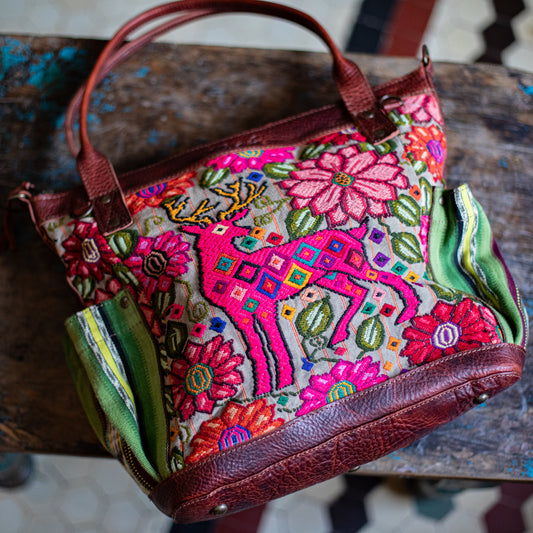 THE MEDIUM PERFECT BAG - OOAK HUIPIL - COPPER - NO. 17754