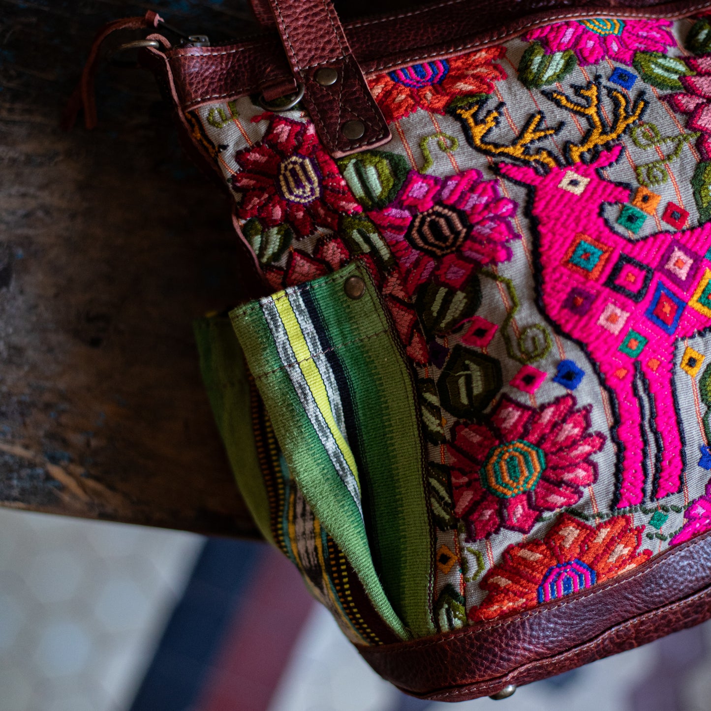 THE MEDIUM PERFECT BAG - OOAK HUIPIL - COPPER - NO. 17754