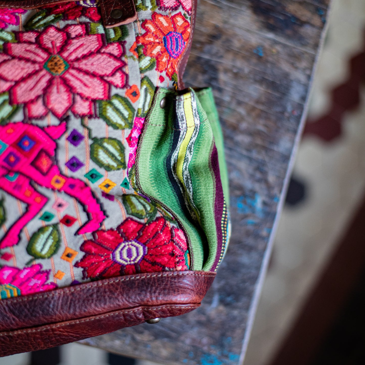 THE MEDIUM PERFECT BAG - OOAK HUIPIL - COPPER - NO. 17754