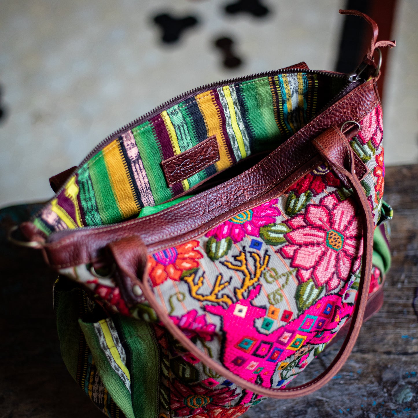THE MEDIUM PERFECT BAG - OOAK HUIPIL - COPPER - NO. 17754