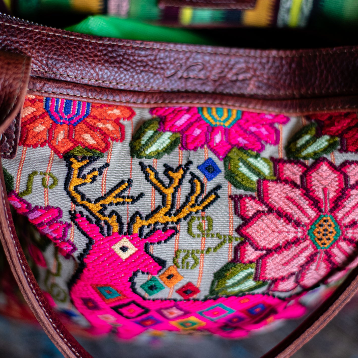 THE MEDIUM PERFECT BAG - OOAK HUIPIL - COPPER - NO. 17754