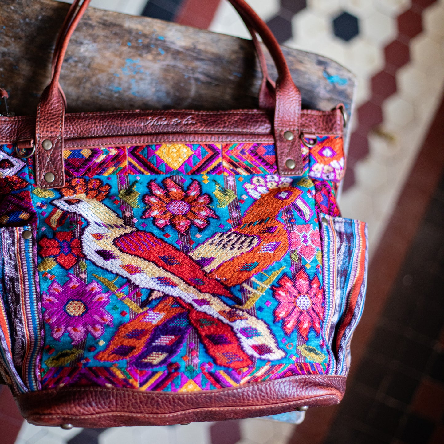 THE MEDIUM PERFECT BAG - OOAK HUIPIL - COPPER - NO. 17750