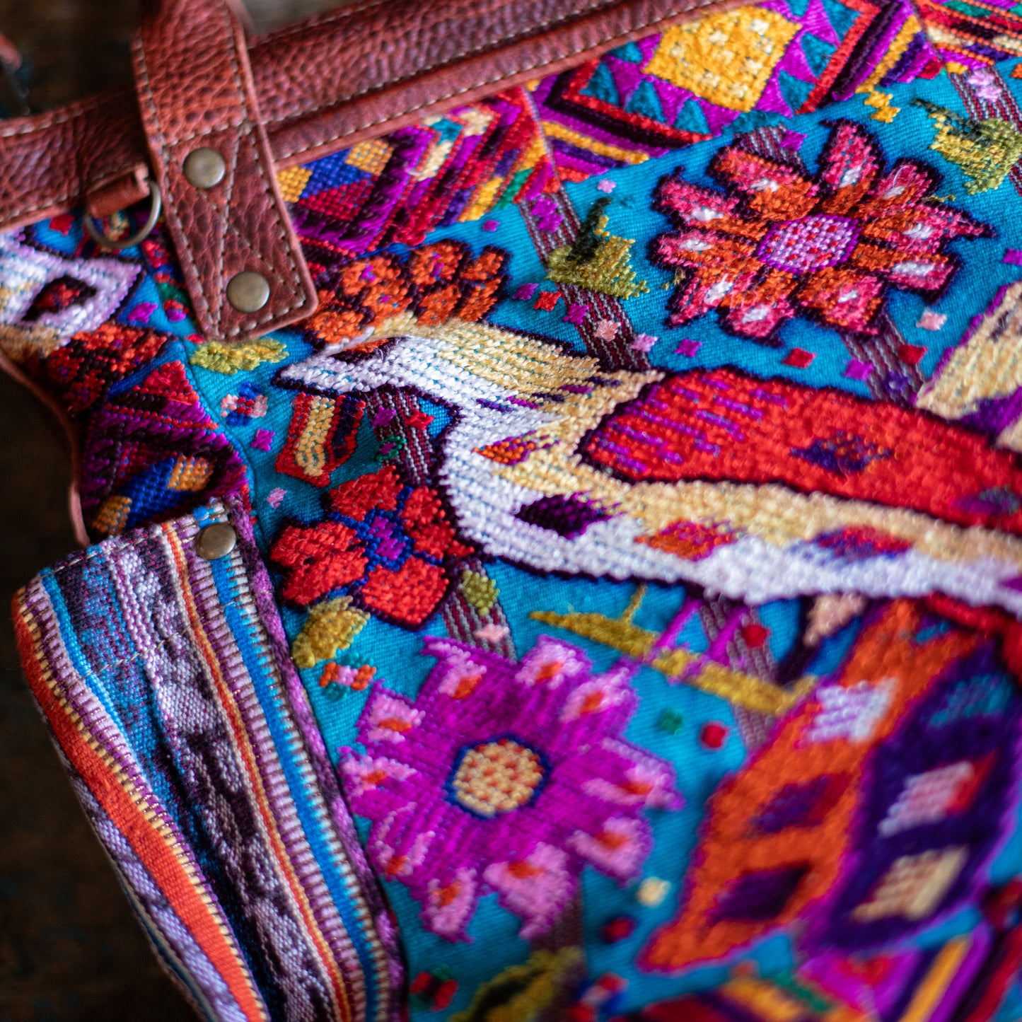 THE MEDIUM PERFECT BAG - OOAK HUIPIL - COPPER - NO. 17750