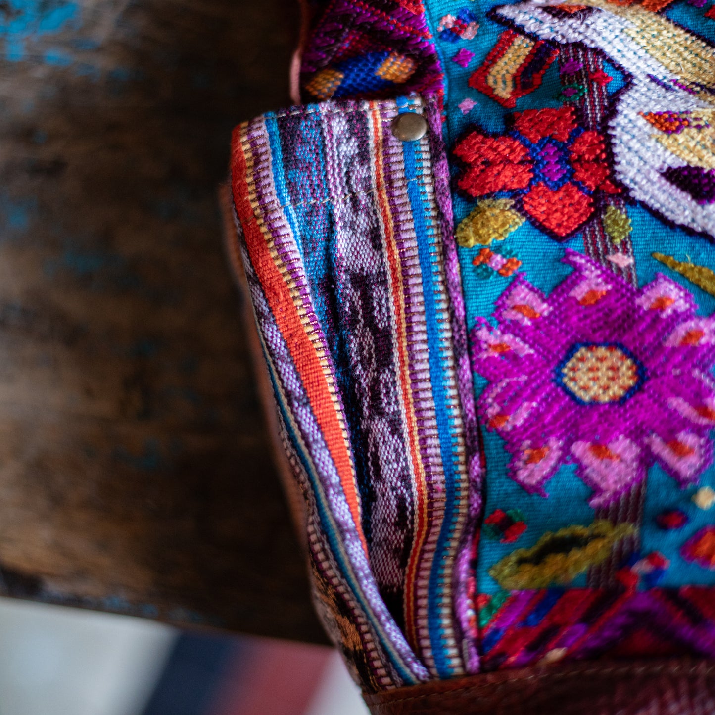THE MEDIUM PERFECT BAG - OOAK HUIPIL - COPPER - NO. 17750
