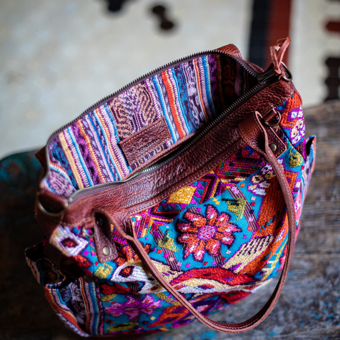 THE MEDIUM PERFECT BAG - OOAK HUIPIL - COPPER - NO. 17750
