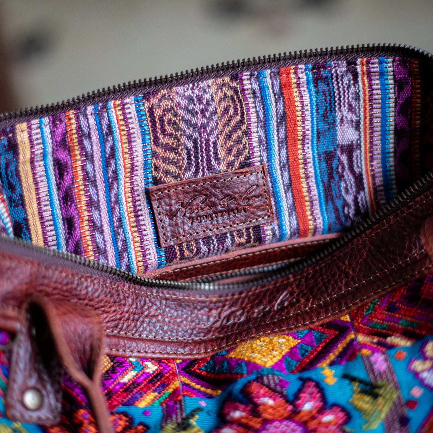 THE MEDIUM PERFECT BAG - OOAK HUIPIL - COPPER - NO. 17750