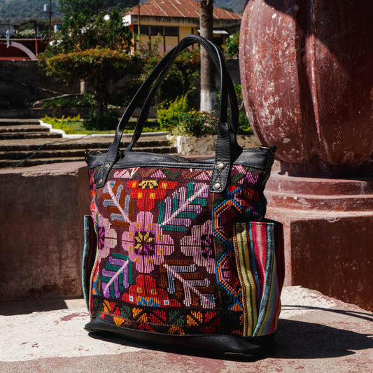 THE MEDIUM PERFECT BAG - OOAK HUIPIL - BLACK - NO. 15708