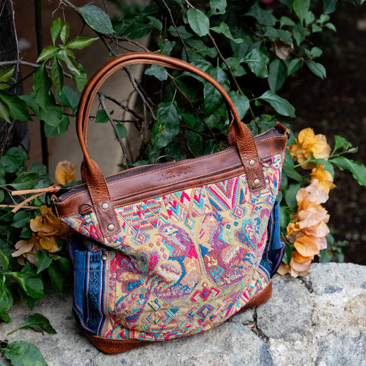 THE MEDIUM PERFECT BAG - OOAK HUIPIL - HONEY - NO. 17684