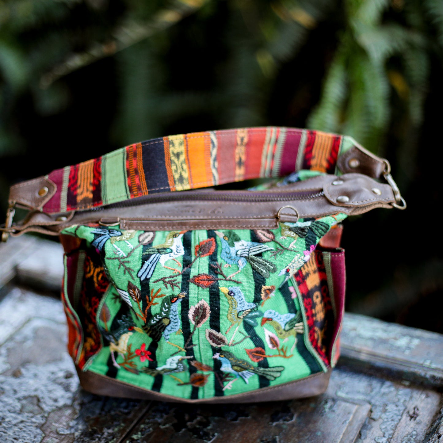 BEATRIZ MINI CDB - OOAK HUIPIL - FOSSIL - NO. 20013