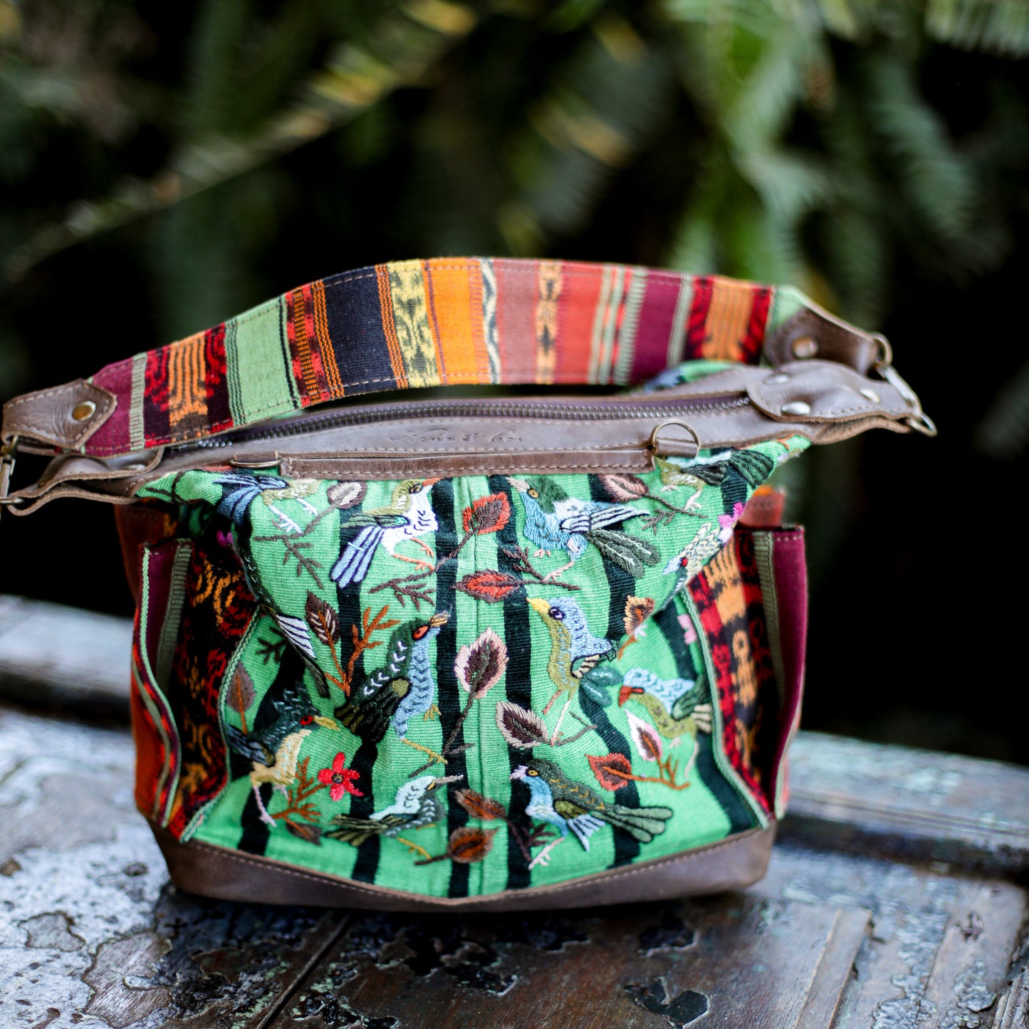 BEATRIZ MINI CDB - OOAK HUIPIL - FOSSIL - NO. 20013