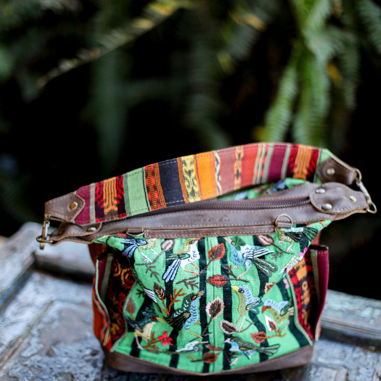 BEATRIZ MINI CDB - OOAK HUIPIL - FOSSIL - NO. 20013