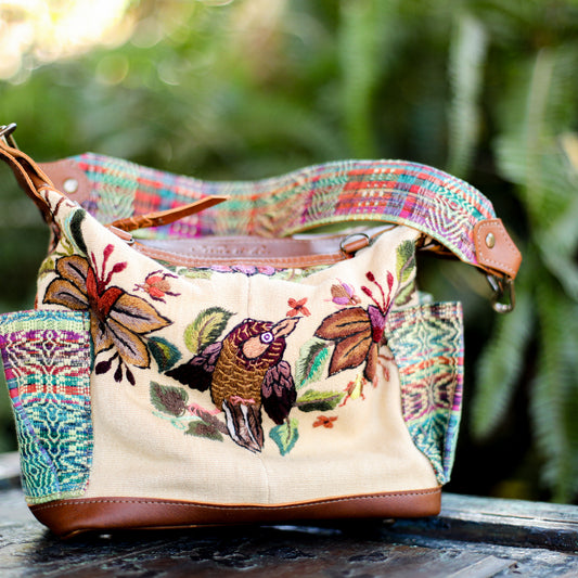 BEATRIZ MINI CDB - OOAK HUIPIL - CAFE - NO. 20022