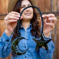 MOON & STAR TASSEL - CHARCOAL