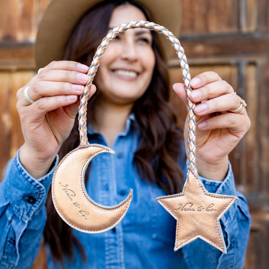 MOON & STAR TASSEL - METALLIC BRASS