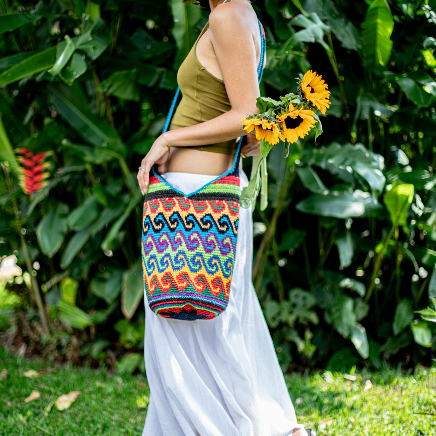 CROCHETED SHOULDER BAG - NO. 18219