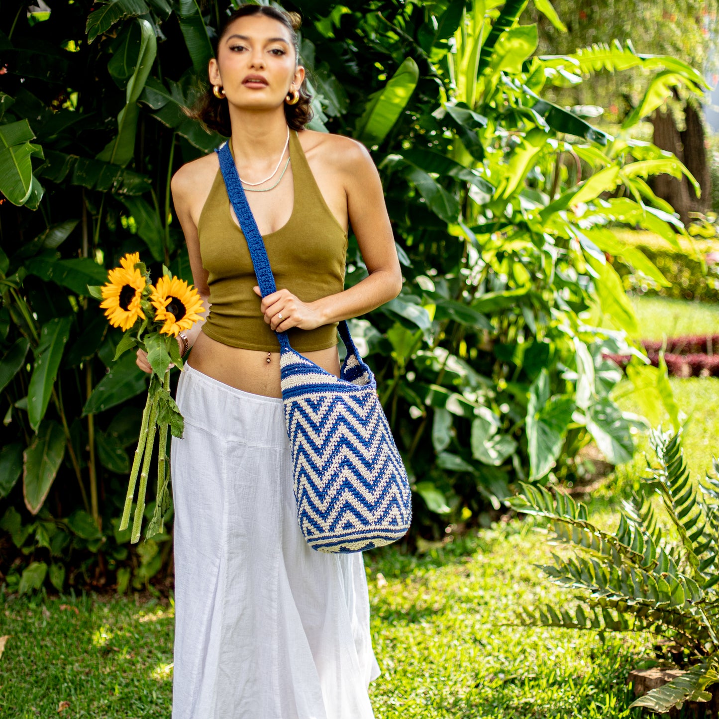 CROCHETED SHOULDER BAG - NO. 18227