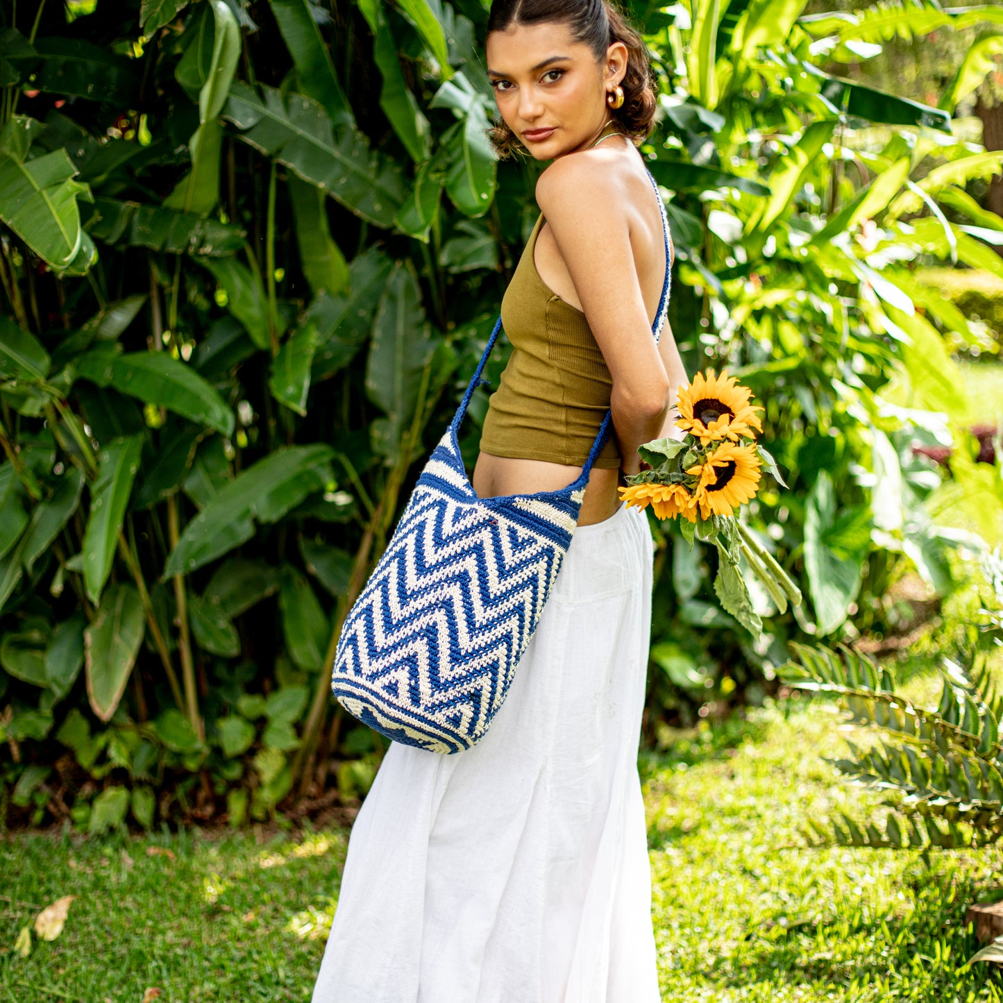 CROCHETED SHOULDER BAG - NO. 18227