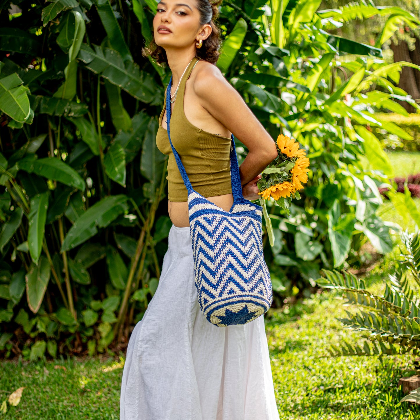 CROCHETED SHOULDER BAG - NO. 18227