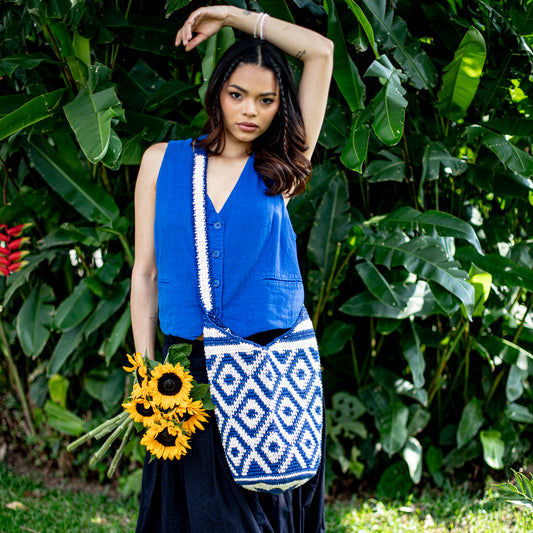 CROCHETED SHOULDER BAG - NO. 18218