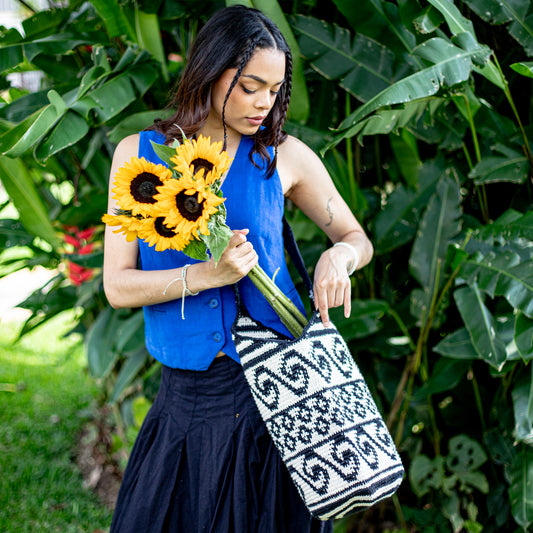 CROCHETED SHOULDER BAG - NO. 18228