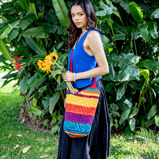 CROCHETED SHOULDER BAG - NO. 18223