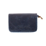 CARD CASE WITH CLASP - NAVY