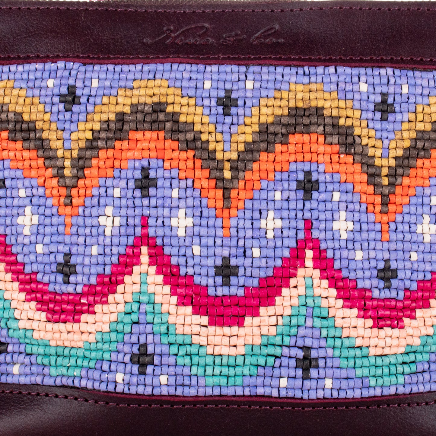 PERFECT NENITA - H&S BEADED PANEL - BAJA INSPIRED - VINO TINTO