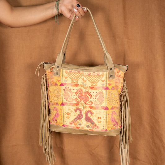 FRINGE MTPB - OOAK HUIPIL - CAMEL - NO. 13585