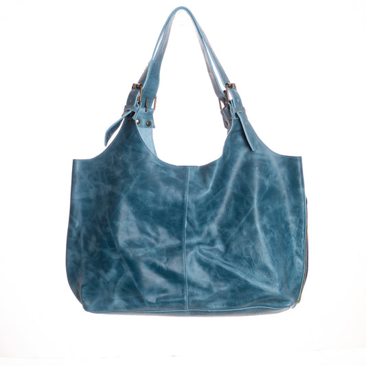 ALEJANDRA BAG - OOAK CORTE - CERULEAN LEATHER - NO. 27200
