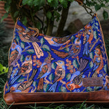 SMALL PENELOPE BAG - H&S EMBROIDERED BIRDS - HONEY - NO. 201235