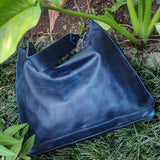 PENELOPE BAG - H&S EMBROIDERED BIRDS - NAVY - NO. 201230