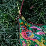 SMALL PENELOPE BAG - H&S EMBROIDERED BIRDS - VINO TINTO - NO. 201231