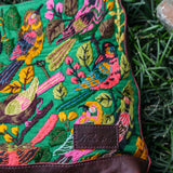 SMALL PENELOPE BAG - H&S EMBROIDERED BIRDS - VINO TINTO - NO. 201231