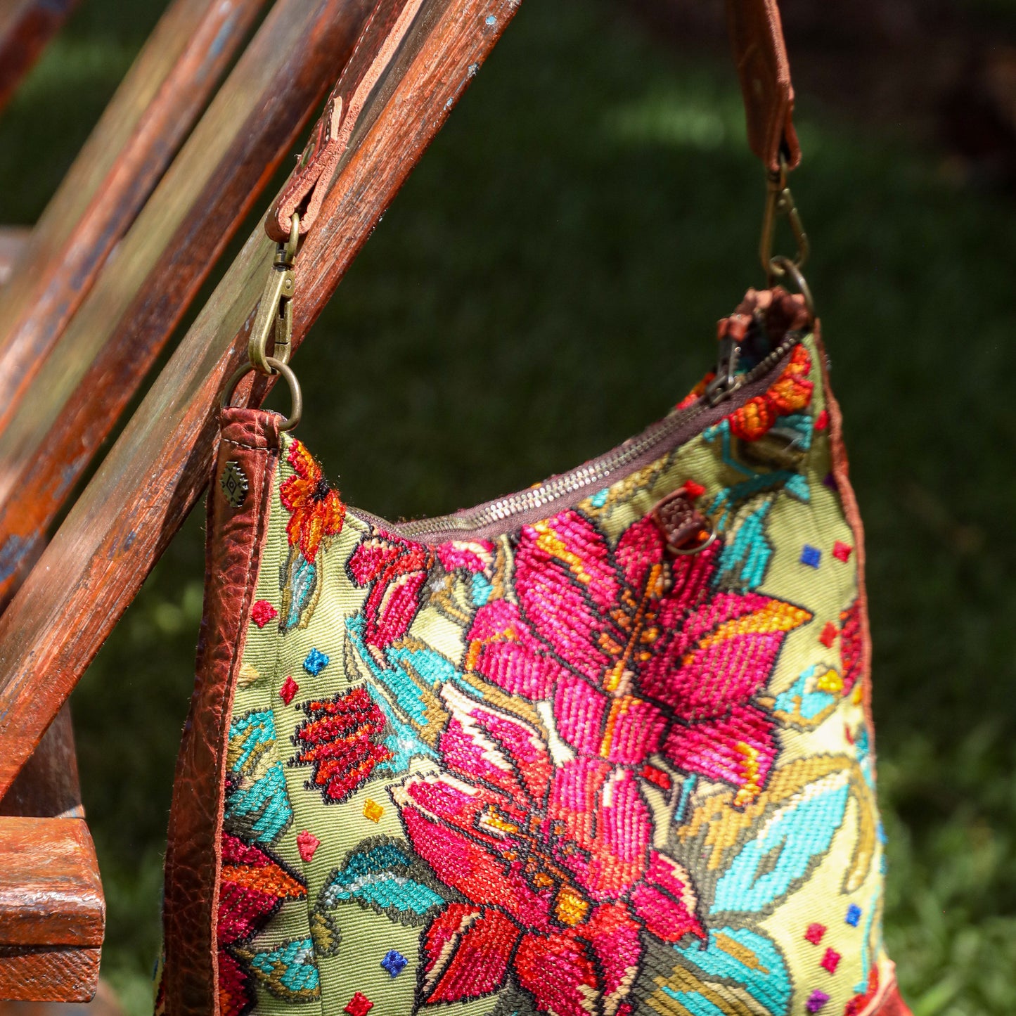 SMALL PENELOPE BAG - OOAK HUIPIL - COPPER - NO. 200751
