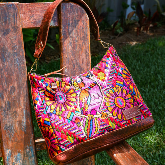 SMALL PENELOPE BAG - OOAK HUIPIL - COPPER - NO. 200752