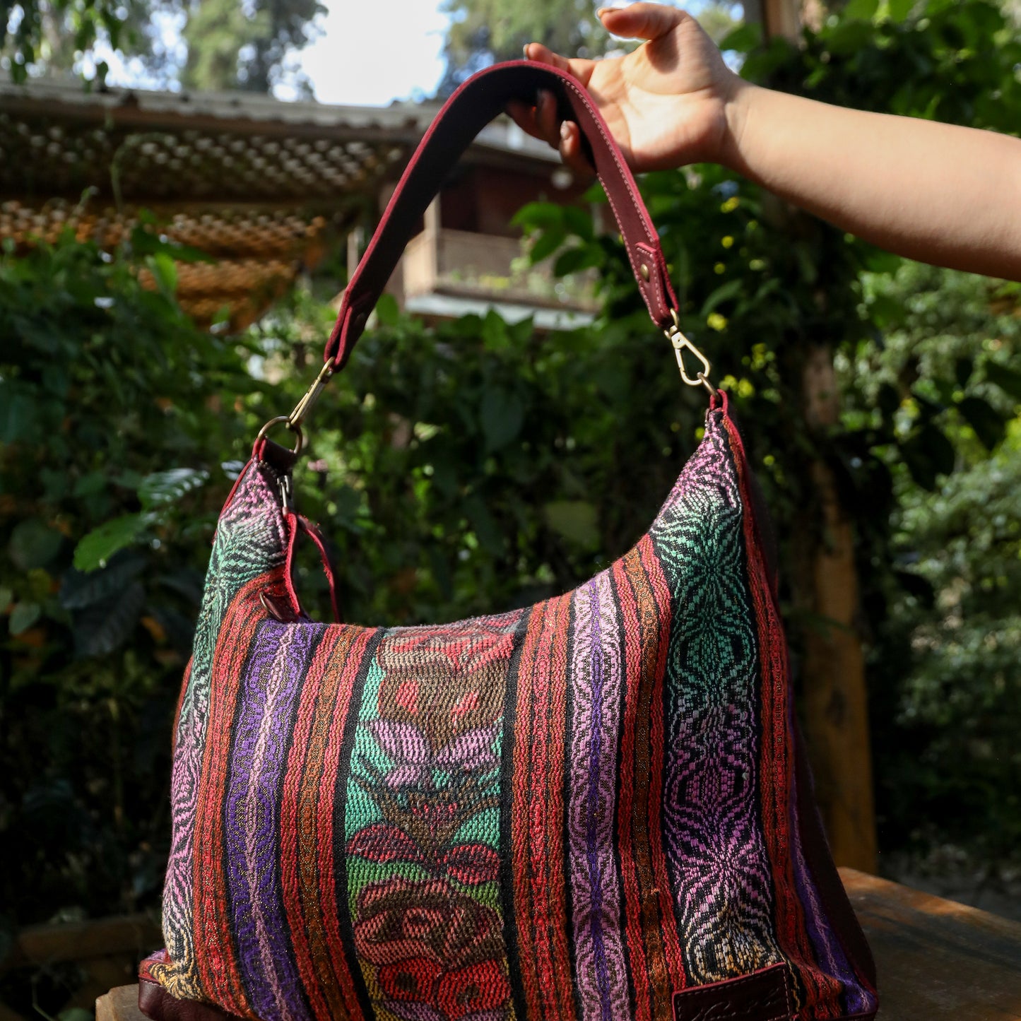 PENELOPE BAG - CORTE - VINO TINTO - NO. 201828