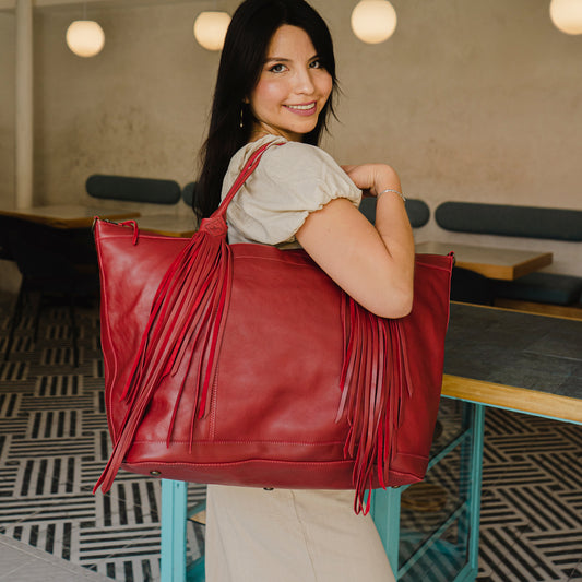 THE PERFECT WEEKENDER - FULL LEATHER COLLECTION - ROUGE