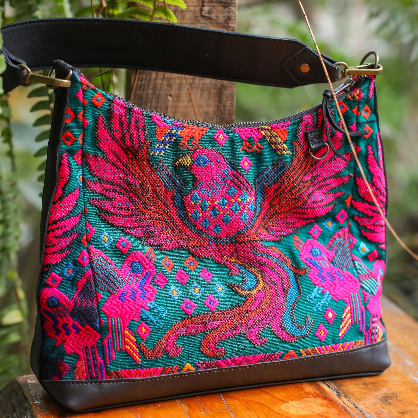 SMALL PENELOPE BAG - OOAK HUIPIL - BLACK - NO. 200389 **SHIP WINDOW**