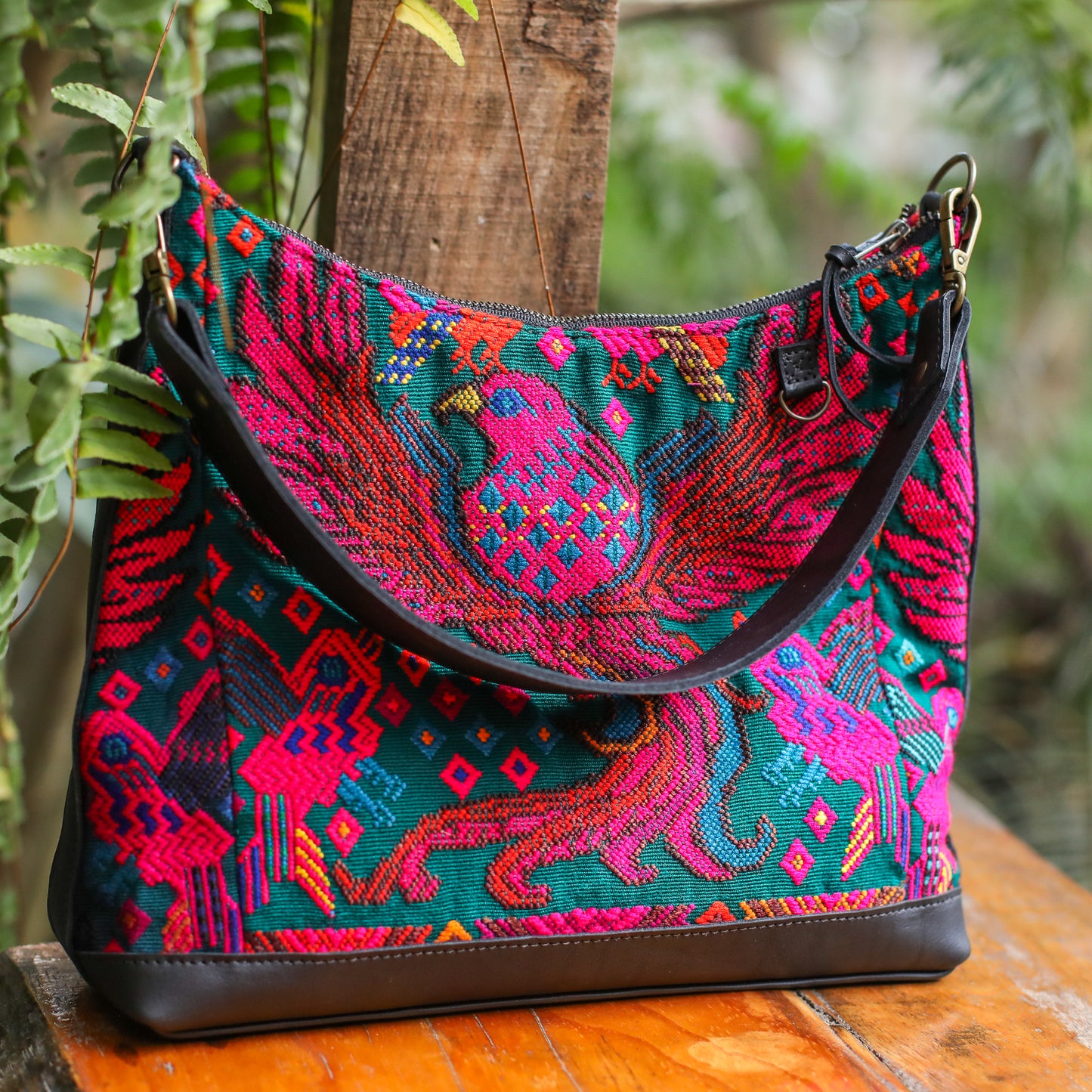 SMALL PENELOPE BAG - OOAK HUIPIL - BLACK - NO. 200389 **SHIP WINDOW**