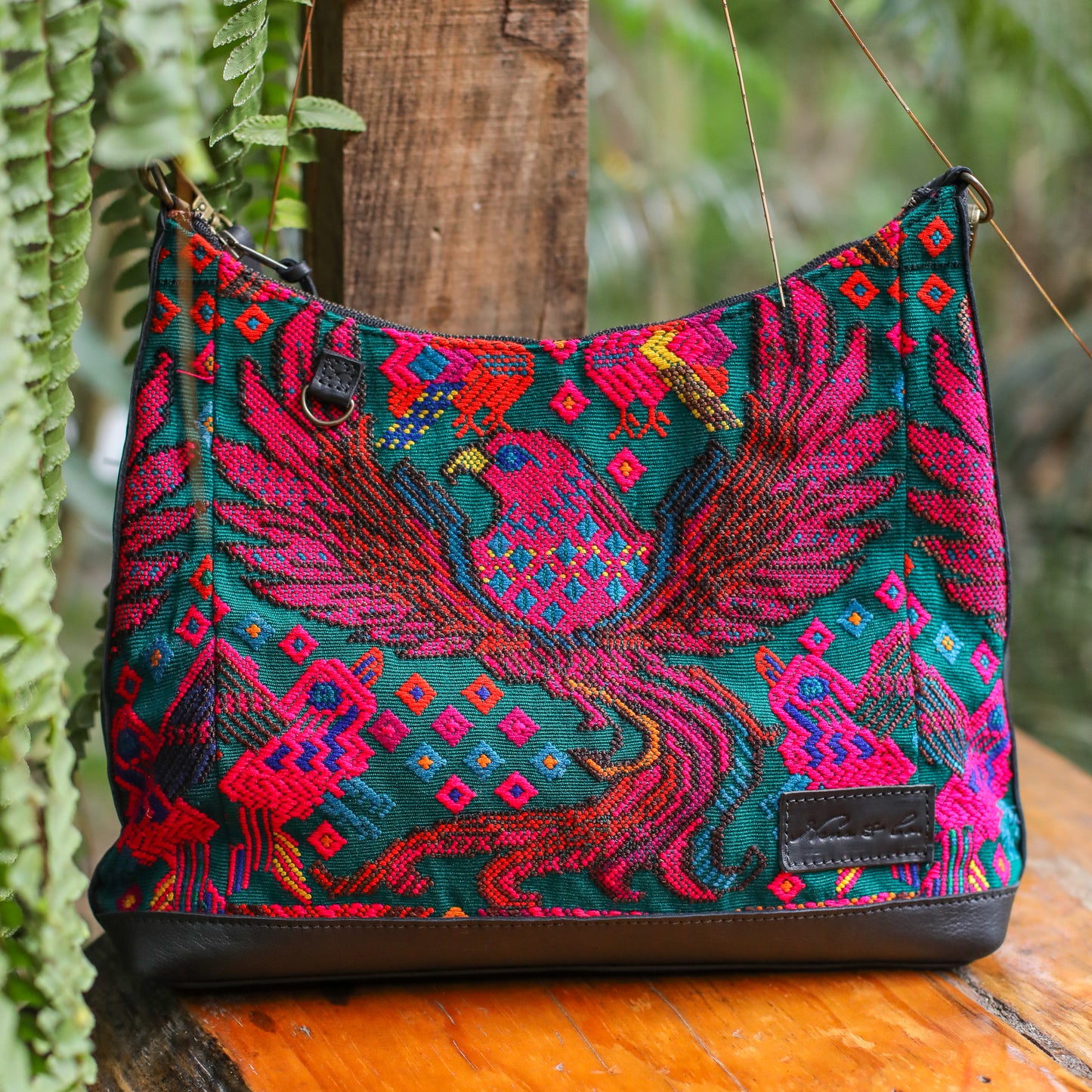 SMALL PENELOPE BAG - OOAK HUIPIL - BLACK - NO. 200389 **SHIP WINDOW**