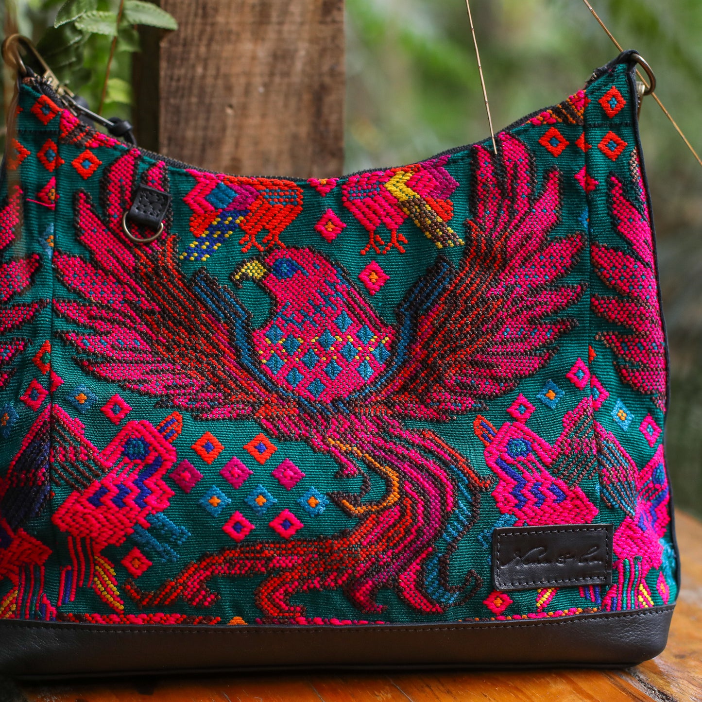 SMALL PENELOPE BAG - OOAK HUIPIL - BLACK - NO. 200389 **SHIP WINDOW**