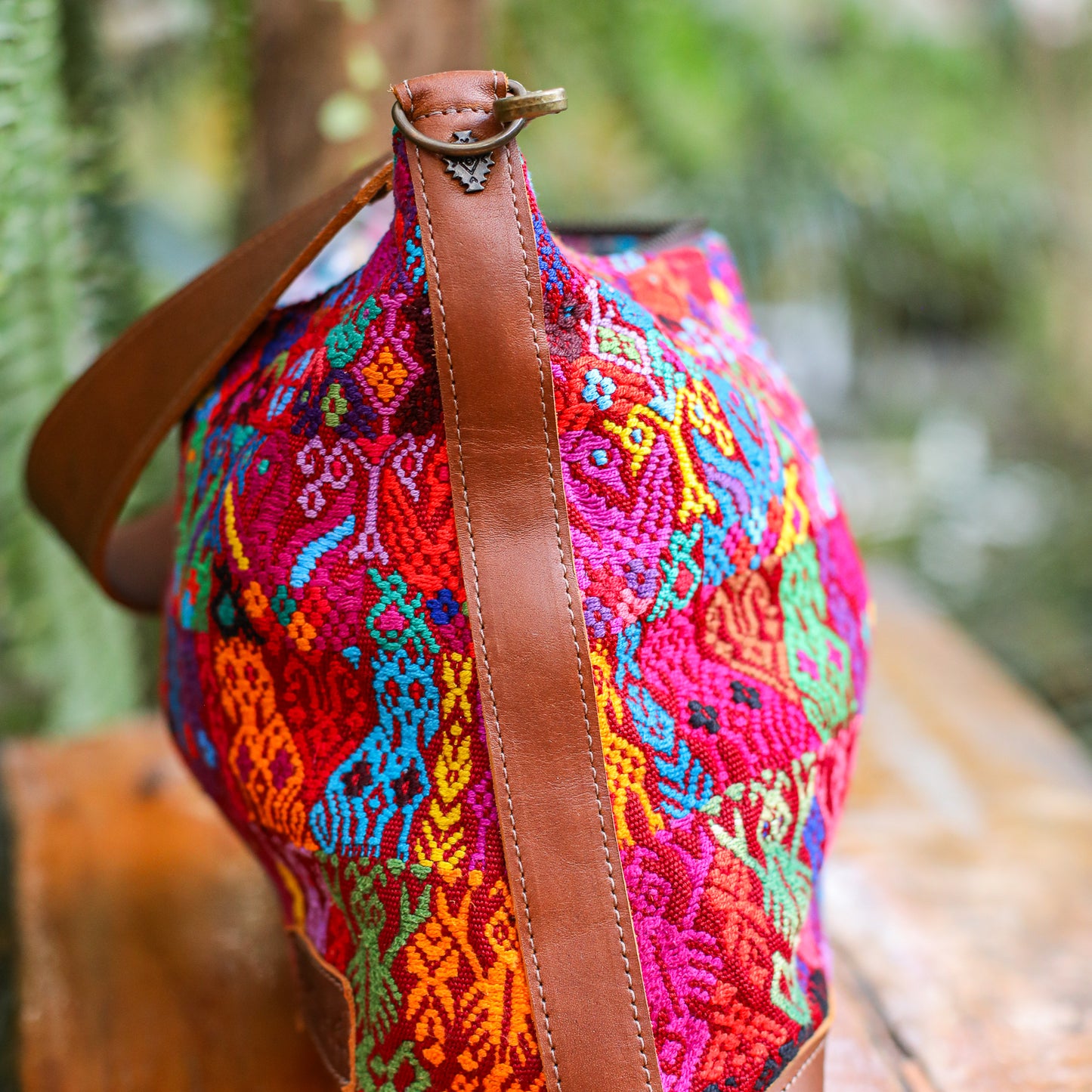 SMALL PENELOPE BAG - OOAK HUIPIL - CAFE - NO. 200377