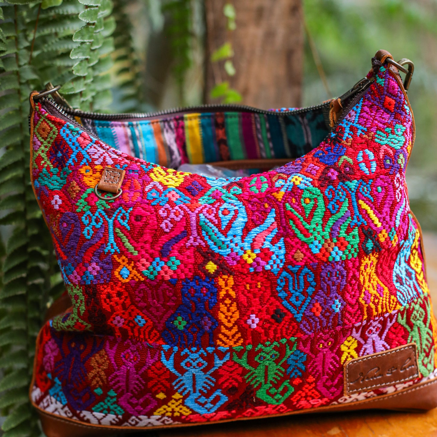SMALL PENELOPE BAG - OOAK HUIPIL - CAFE - NO. 200377