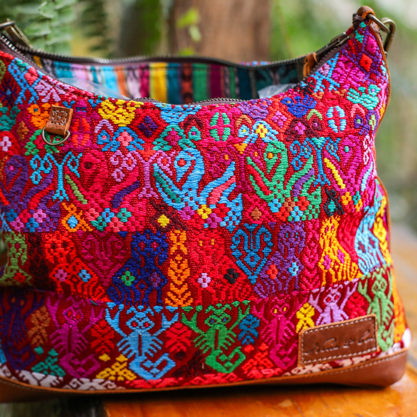 SMALL PENELOPE BAG - OOAK HUIPIL - CAFE - NO. 200377