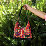 SMALL PENELOPE BAG - OOAK HUIPIL - BLACK - NO. 200762