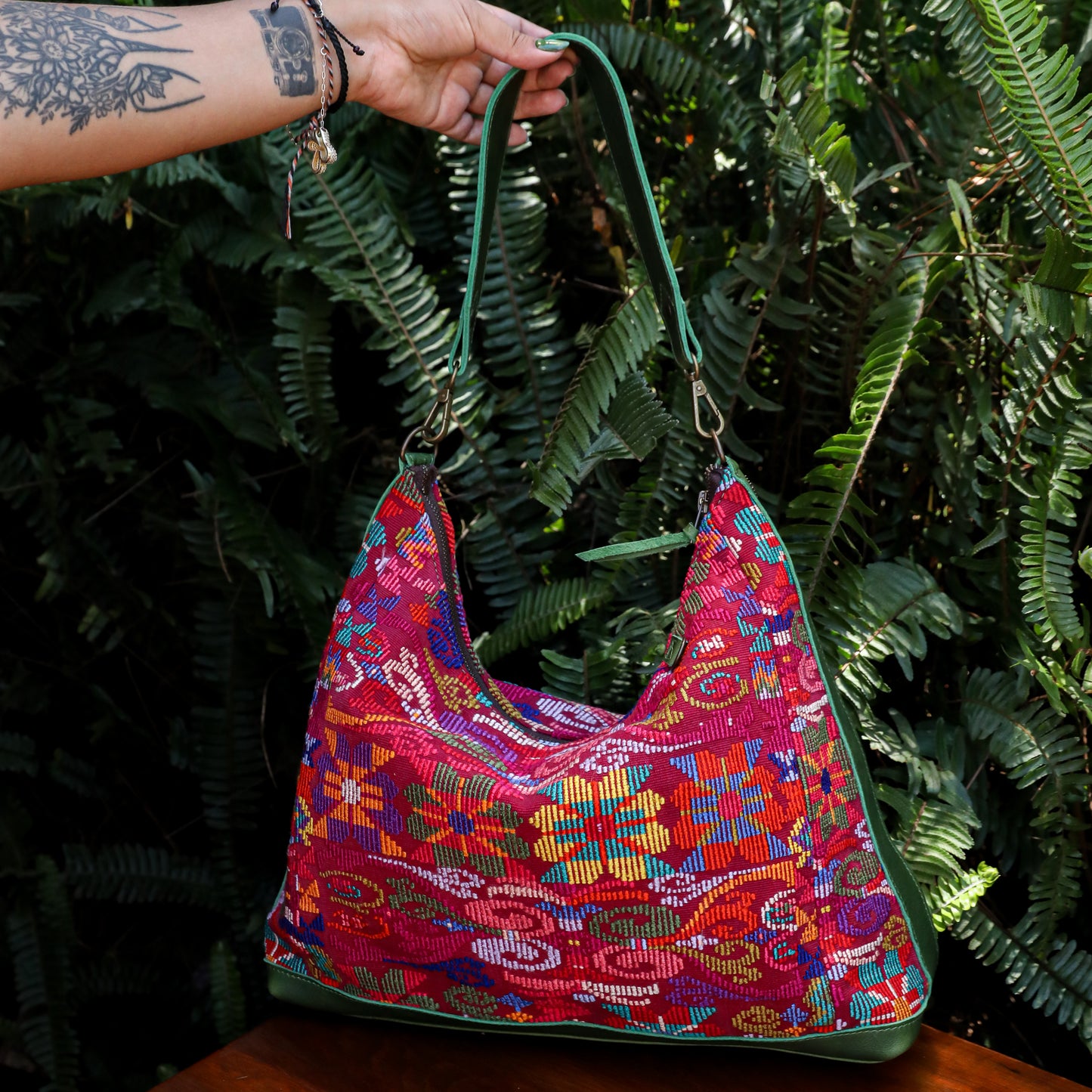 PENELOPE BAG - OOAK HUIPIL - EMERALD - NO. 200728