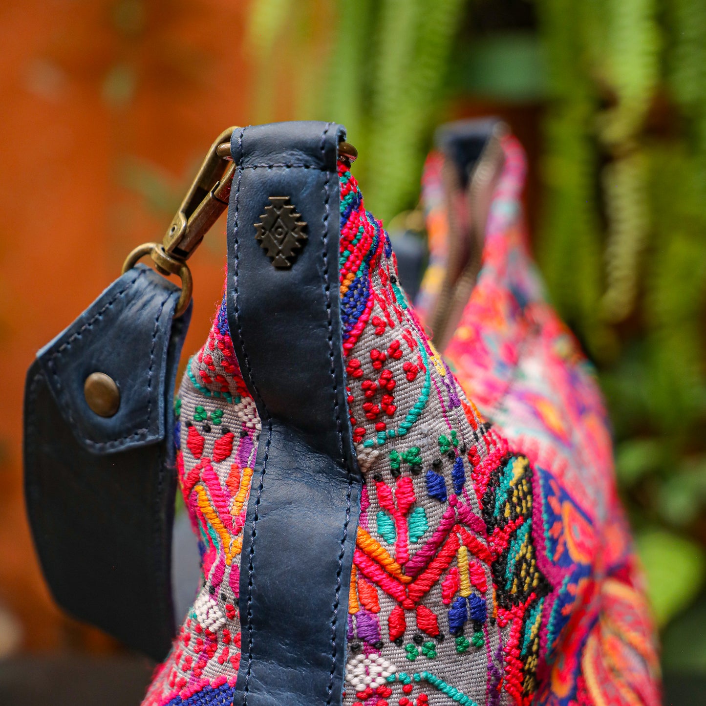 SMALL PENELOPE BAG - OOAK HUIPIL - NAVY - NO. 201516