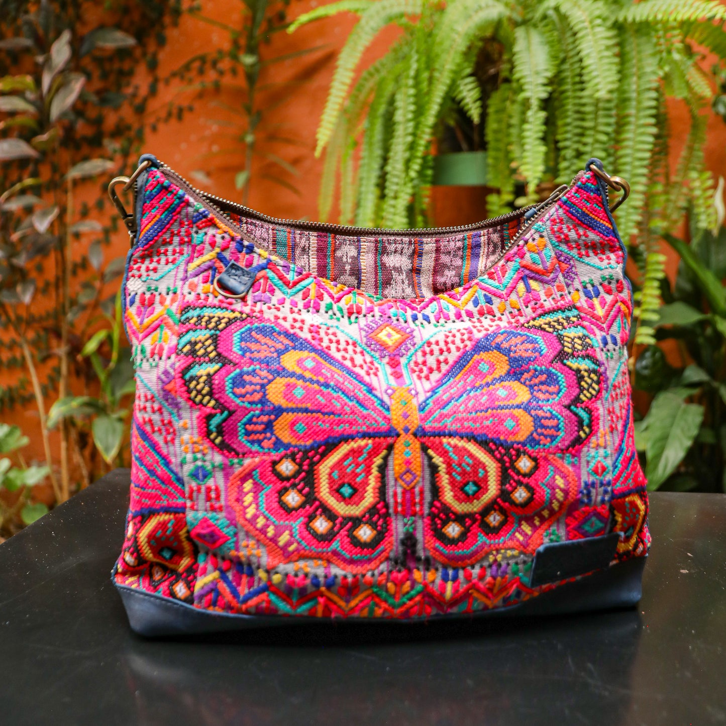 SMALL PENELOPE BAG - OOAK HUIPIL - NAVY - NO. 201516