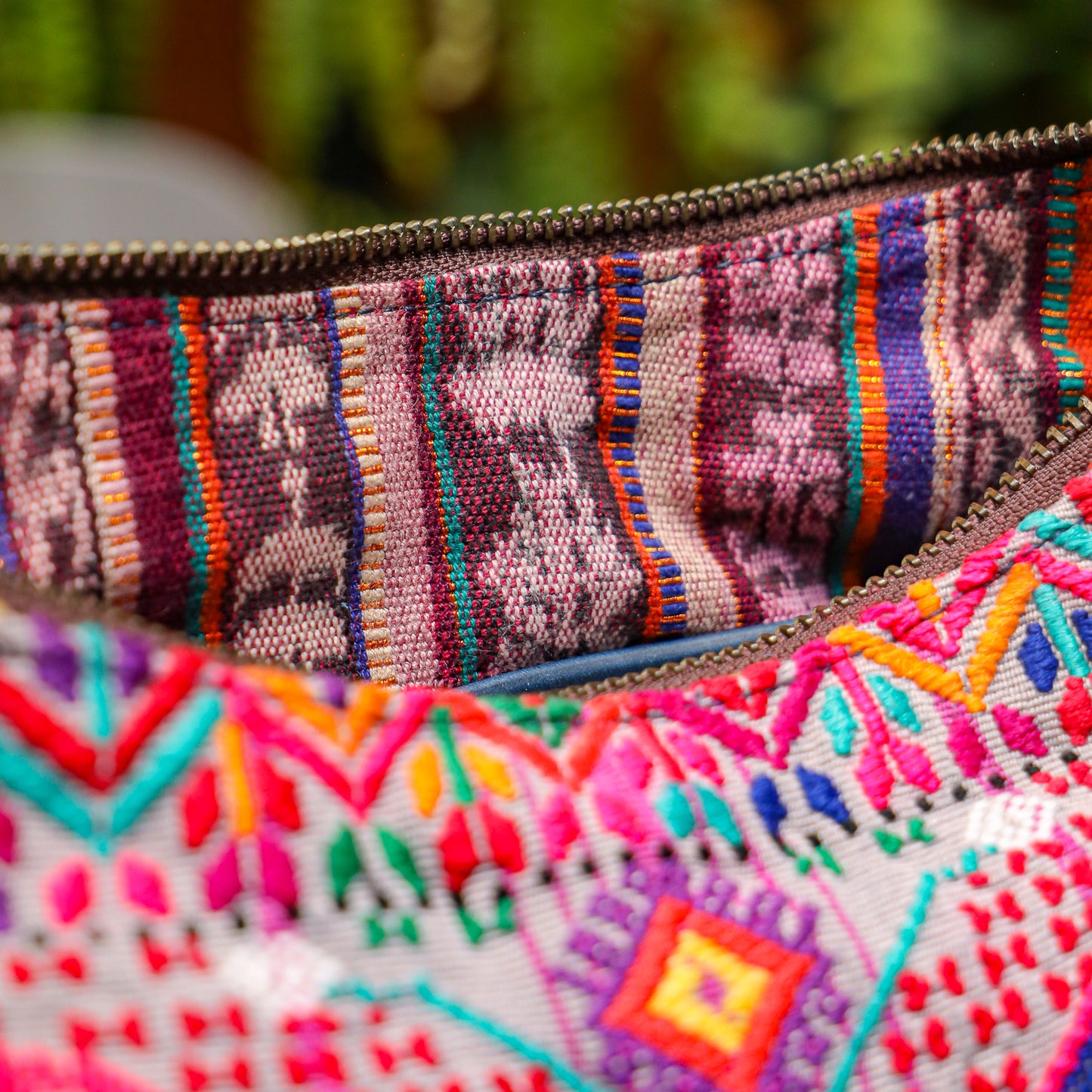 SMALL PENELOPE BAG - OOAK HUIPIL - NAVY - NO. 201516