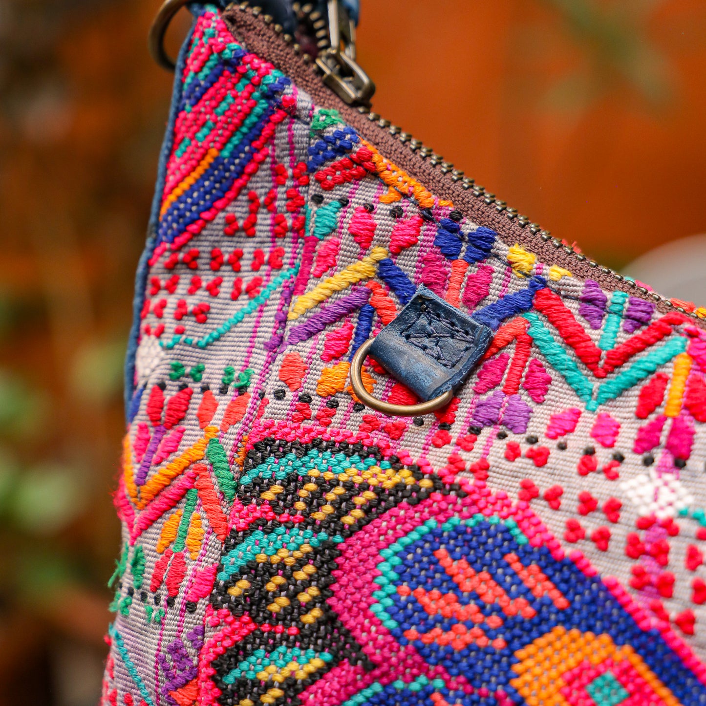 SMALL PENELOPE BAG - OOAK HUIPIL - NAVY - NO. 201516